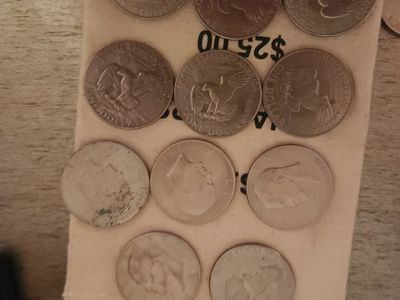 Eisenhower dollars 5 dollars each
