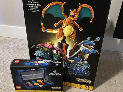 LEGO Venusaur, Charizard and Blastoise + BONUS Kanto Region Badge Collection