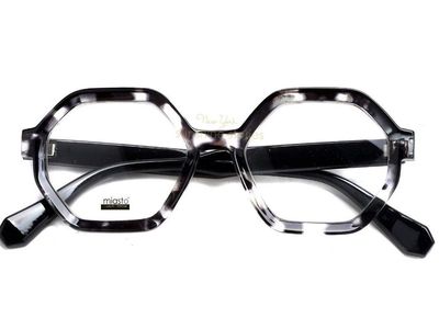 MIASTO HEXAGON OVERSIZE LARGE STATEMENT READING GLASSES+4.00~BLACK TORTOISE XL