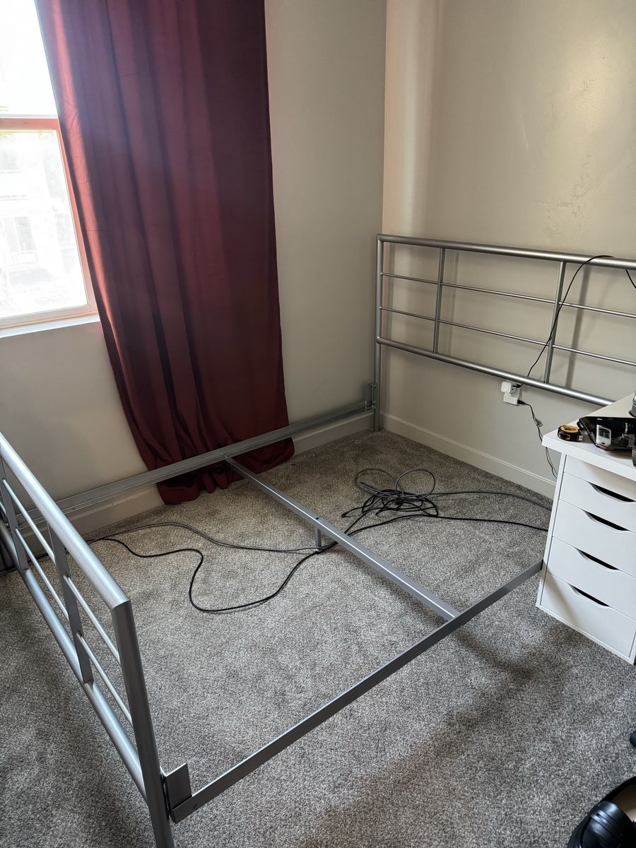 Crate & Barrel Metal Bed Frame - Queen
