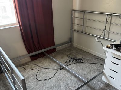 Crate & Barrel Metal Bed Frame - Queen