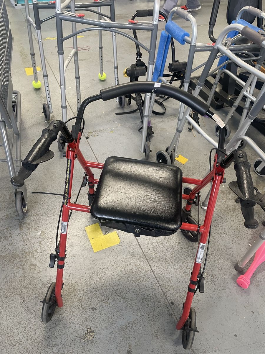 Rollator Walker with Seat, Foldable Mobility Aid