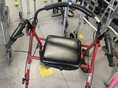 Rollator Walker with Seat, Foldable Mobility Aid