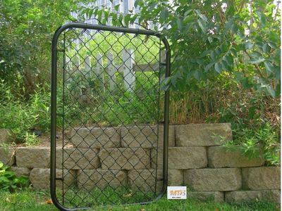 $44 LESS THAN AMAZON BRAND NEW* Black Chain-Link Fence Gate