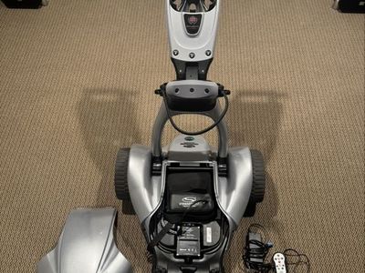 Stewart Golf X9 Follow Electric Golf Caddy Trolley- Silver (battery, remote and chargers included)