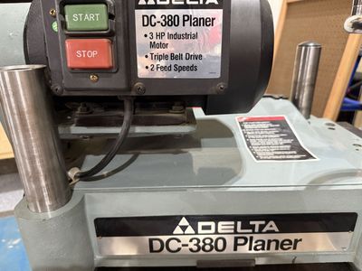 Delta DC-380 Planer 3 HP Industrial Motor Triple Belt Drive 2 Feed Speeds Woodworking