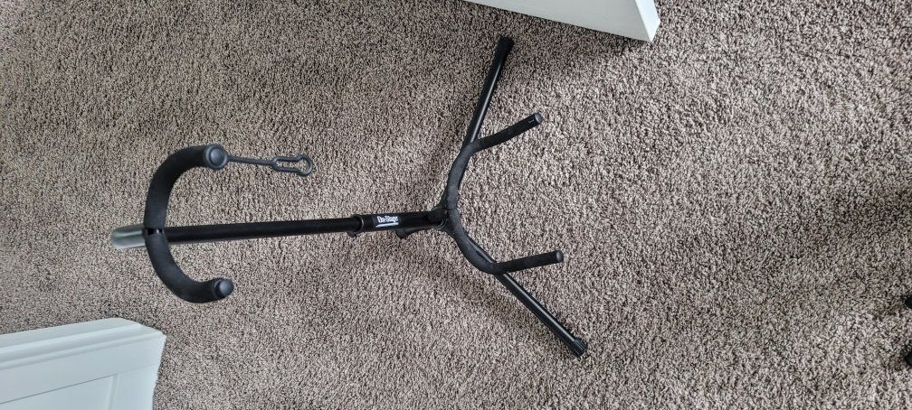 On-Stage Guitar Stand - Black Adjustable A-Frame/Tripod Style for Acoustic/Electric Guitars