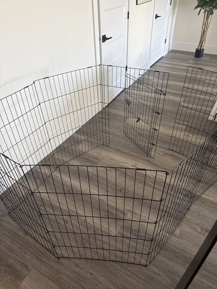 Dog Playpen with Door – Foldable Exercise Pen