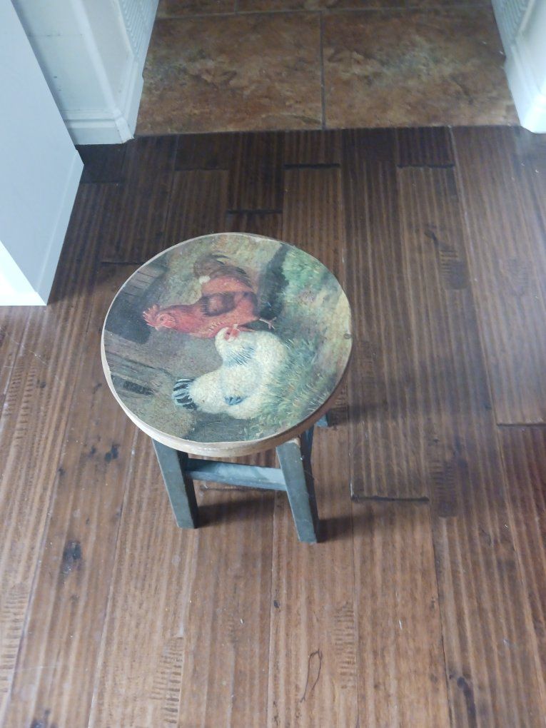 Small decorated stool
