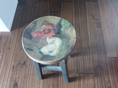 Small decorated stool
