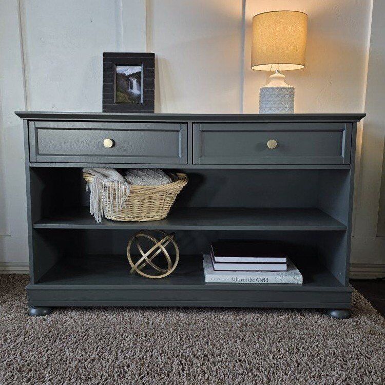 Custom Ashwood Moss Console Table