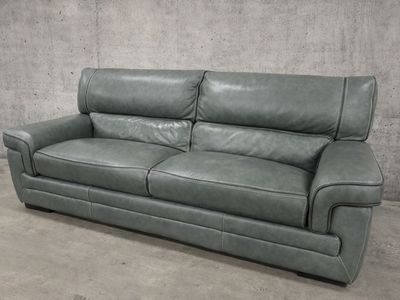 LIKE NEW Real Leather Couch (Free Delivery)