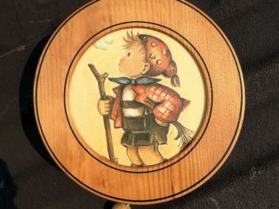 Swiss Musical Movement Wood Wall Plaque