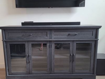 Black TV Stand and 60" Samsung TV $375 OBO (Must Purchase Before 3/13)