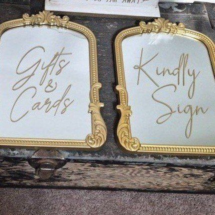 Wedding Decor Set: 2 Signs