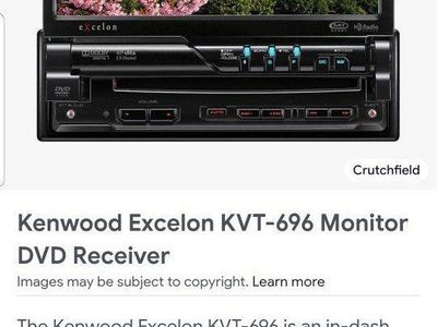 Kenwood Excelon KVT-696 In-Dash Motorized DVD Receiver with Touchscreen