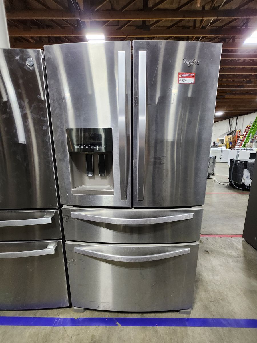 Whirlpool French Door Refrigerator - Stainless Steel, Bottom Freezer,