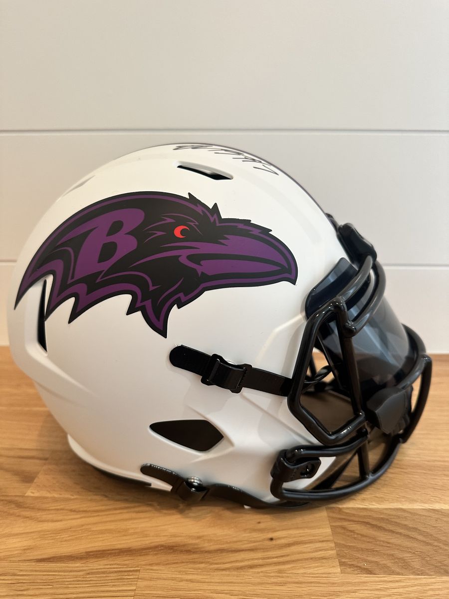 Rashod Bateman Signed Baltimore Ravens Alternate Full Size Speed Helmet – Beckett Certified