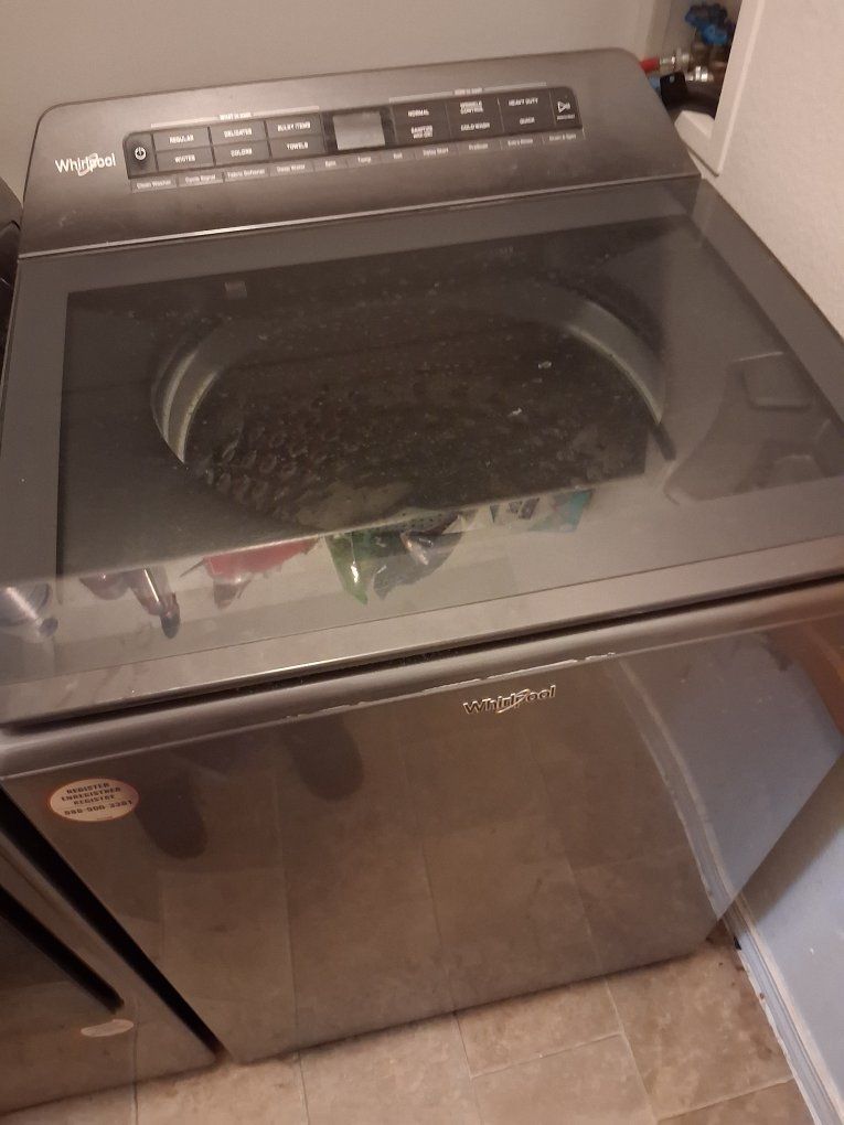 Whirlpool Washer and Dryer Set - Stainless Steel Finish, Used