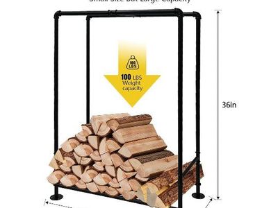 Buklyn firewood rack outdoor / indoor 26x12x36