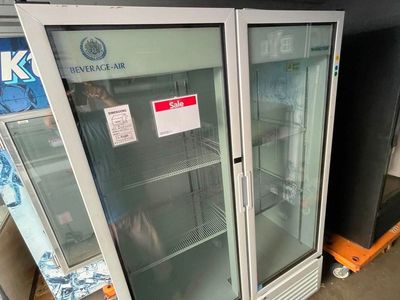 Beverage-Air Commercial 2-Door Glass Display Refrigerator Marketier - Great for Businesses!