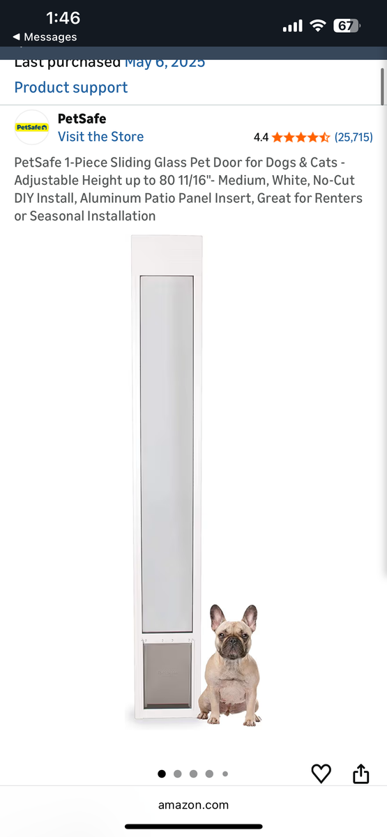 Sliding glass pet door for Medium size pet