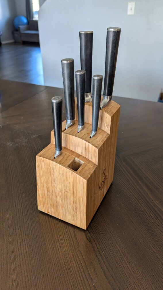 Ginsu Chikara knife set and block