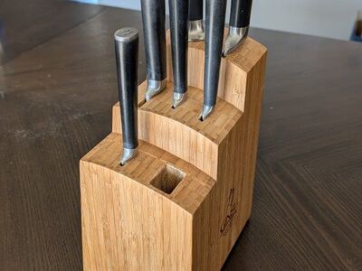 Ginsu Chikara knife set and block