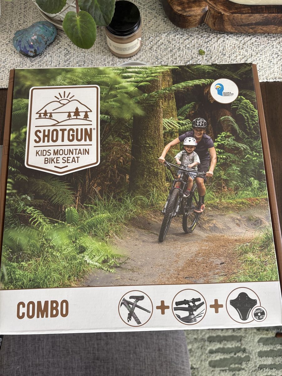 Shotgun Kids Mountain Bike Seat Combo - Front Mounted Child Bike Seat for MTB