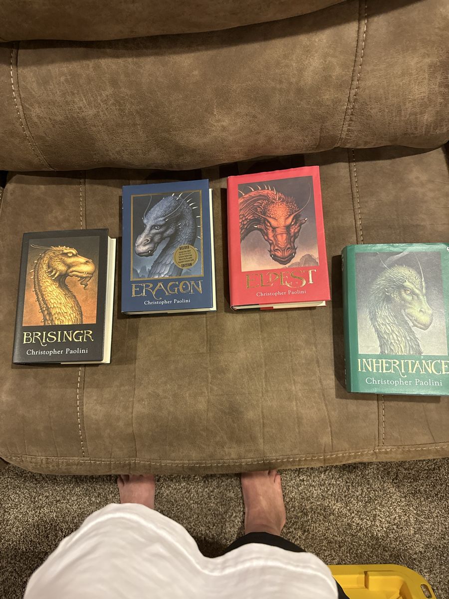 The Inheritance Cycle Book Series Hardcover Set by Christopher Paolini - Eragon, Eldest, Brisingr, Inheritance
