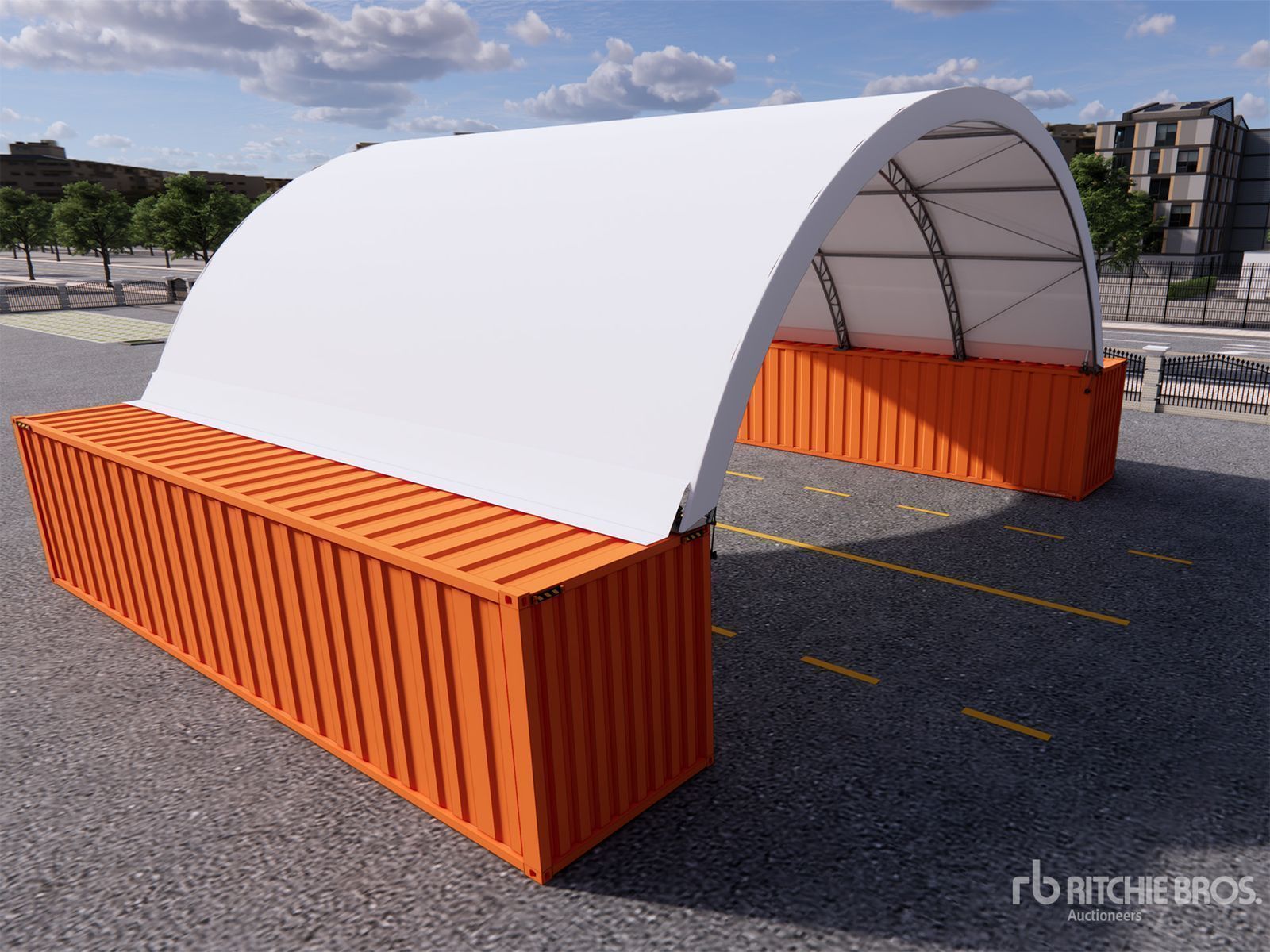 Shelter Shipping container 40' x 40'