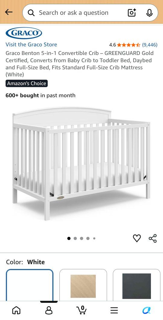 White crib in box. Brand new.