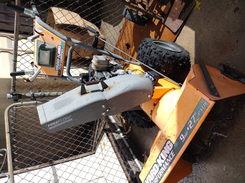 Electric start been remove. 9 hp 27" cut. 6 forwar