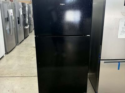 NEW WHIRLPOOL 33 INCH BLACK TOP FREEZER FRIDGE
