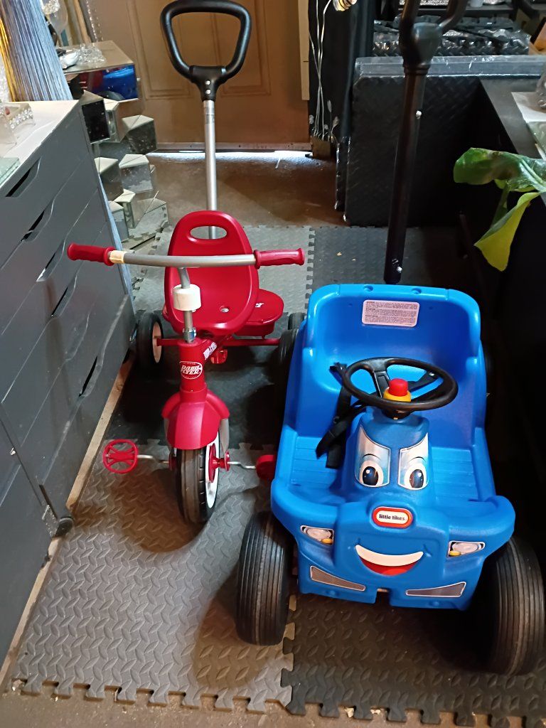 Little Tikes Blue Cozy Coupe Ride-On Toy Car with Steering Wheel and Safety Belt