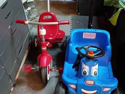Little Tikes Blue Cozy Coupe Ride-On Toy Car with Steering Wheel and Safety Belt