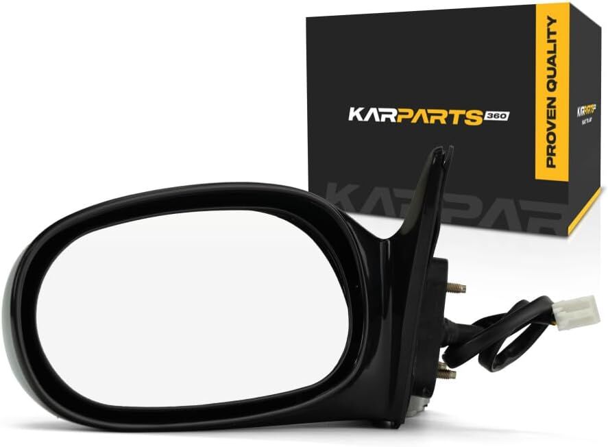 1998-2002 Toyota Corolla Driver Side Power Mirror Black