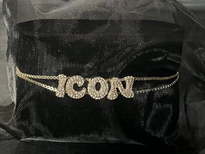 Brand new - "ICON" Baublebar Gold/diamond Letter bracelet