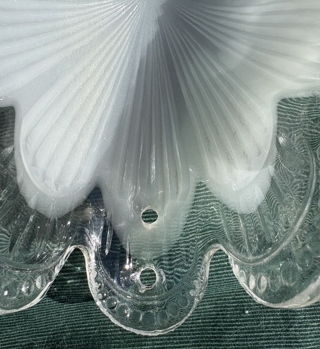 Antique Pressed Glass Light Shades – Set of 4 – Early 1900s