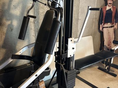 Marcy Home Gym System with Weight Stack and Bench - Full Body Workout Station