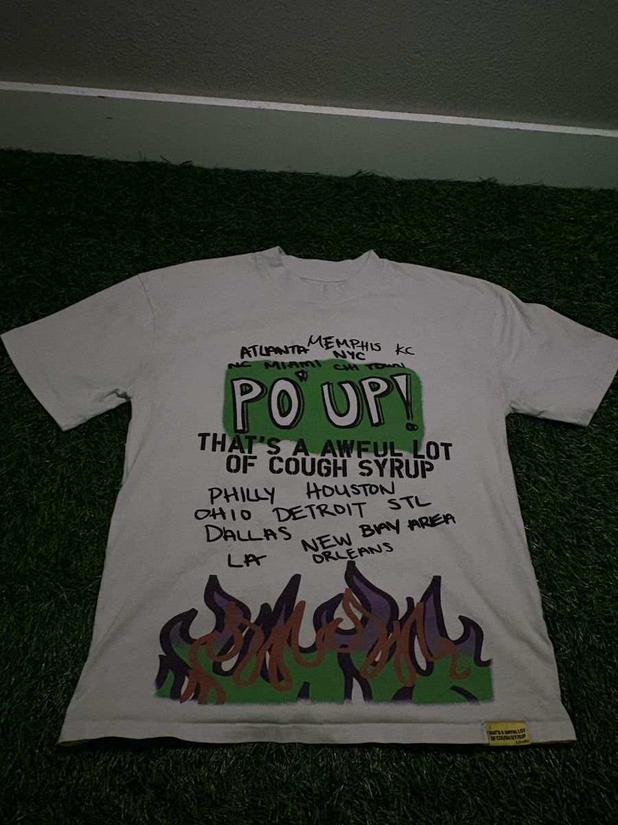 That's An Awful Lot Of Cough Syrup Pop Up Graphic T-Shirt XL White