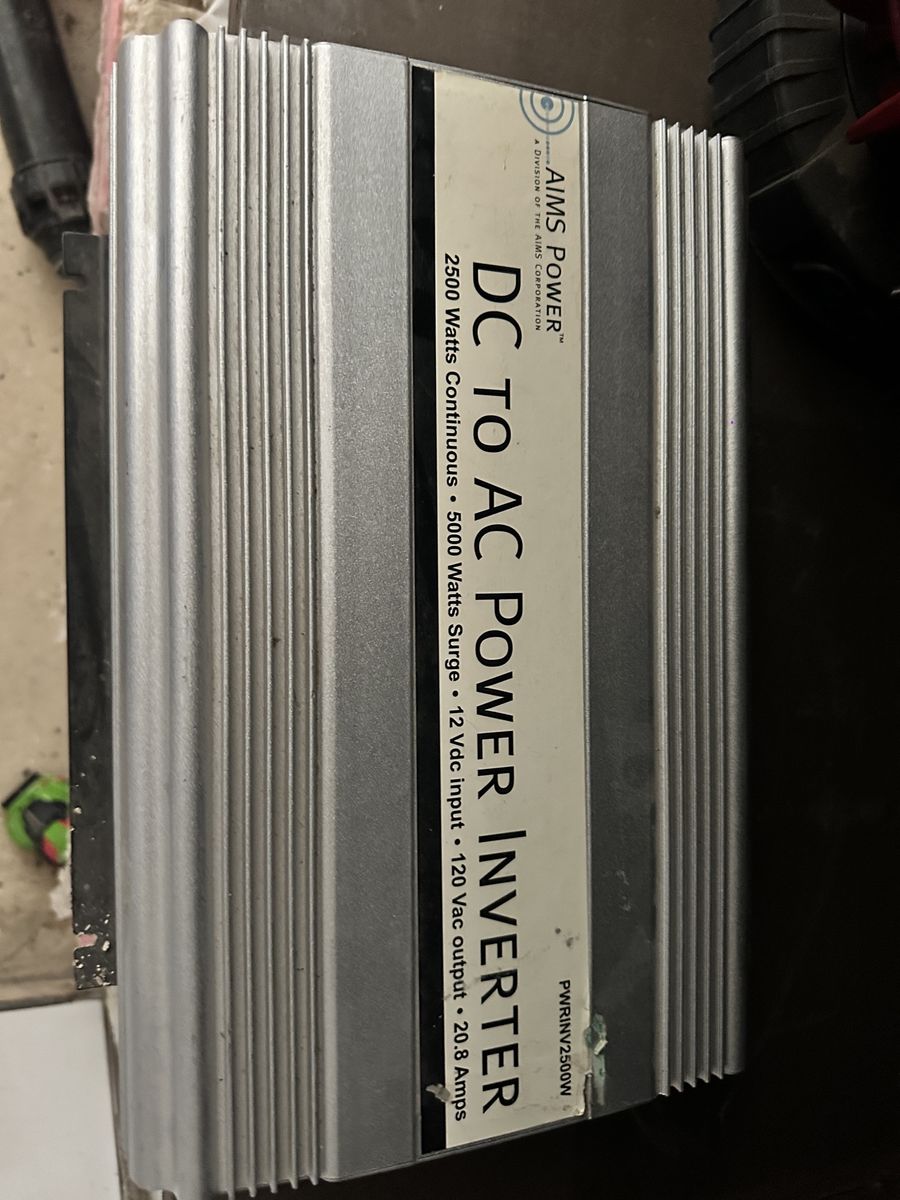 AIMS Power PWRINV2500W 2500 Watt DC to AC Power Inverter 12V VDC 120 VAC