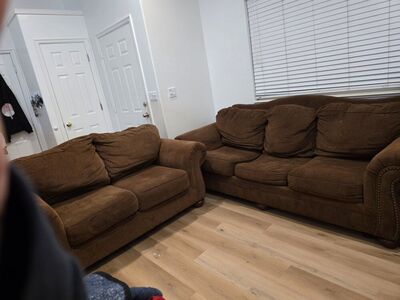 Ashley Furniture Hide-a-Bed sofa and love seat