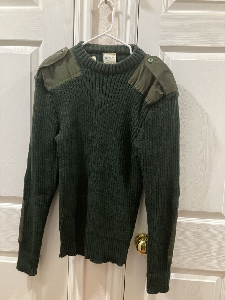Olive English Commando Sweater Size Large