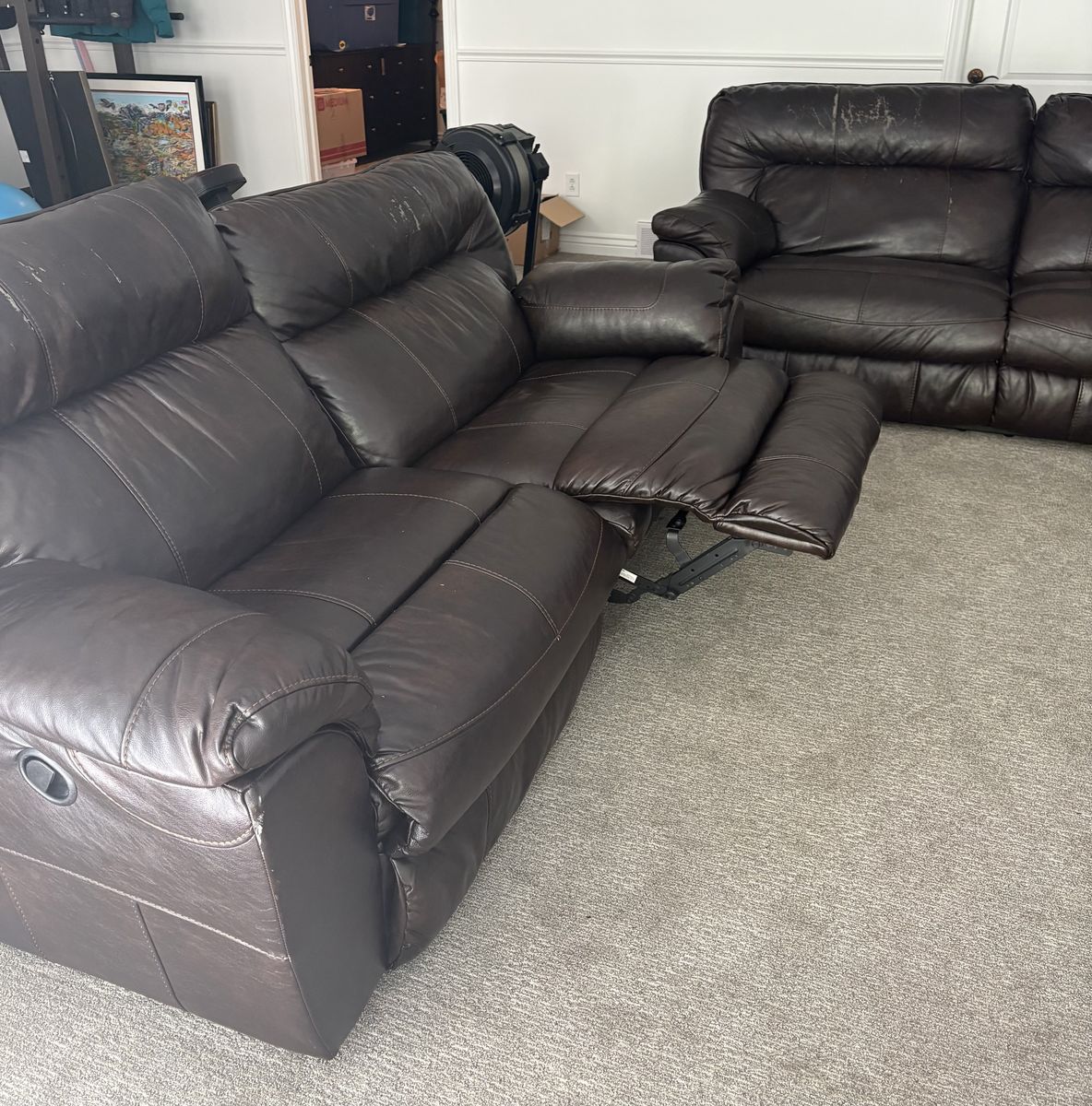 2 Reclining Leather Couches