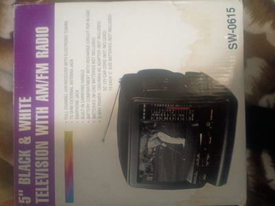 5" black and white television