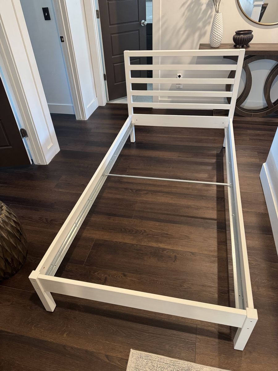 Barely Used White Twin Bed Frame
