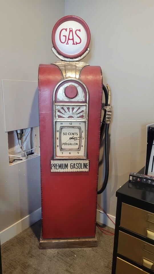 Rare Vintage Wooden Gas Tank