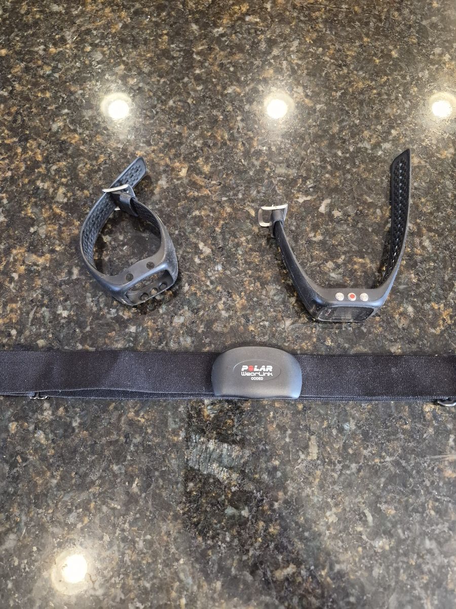 Polar A300 Heart Rate Monitor includes the chest strap and an extra band