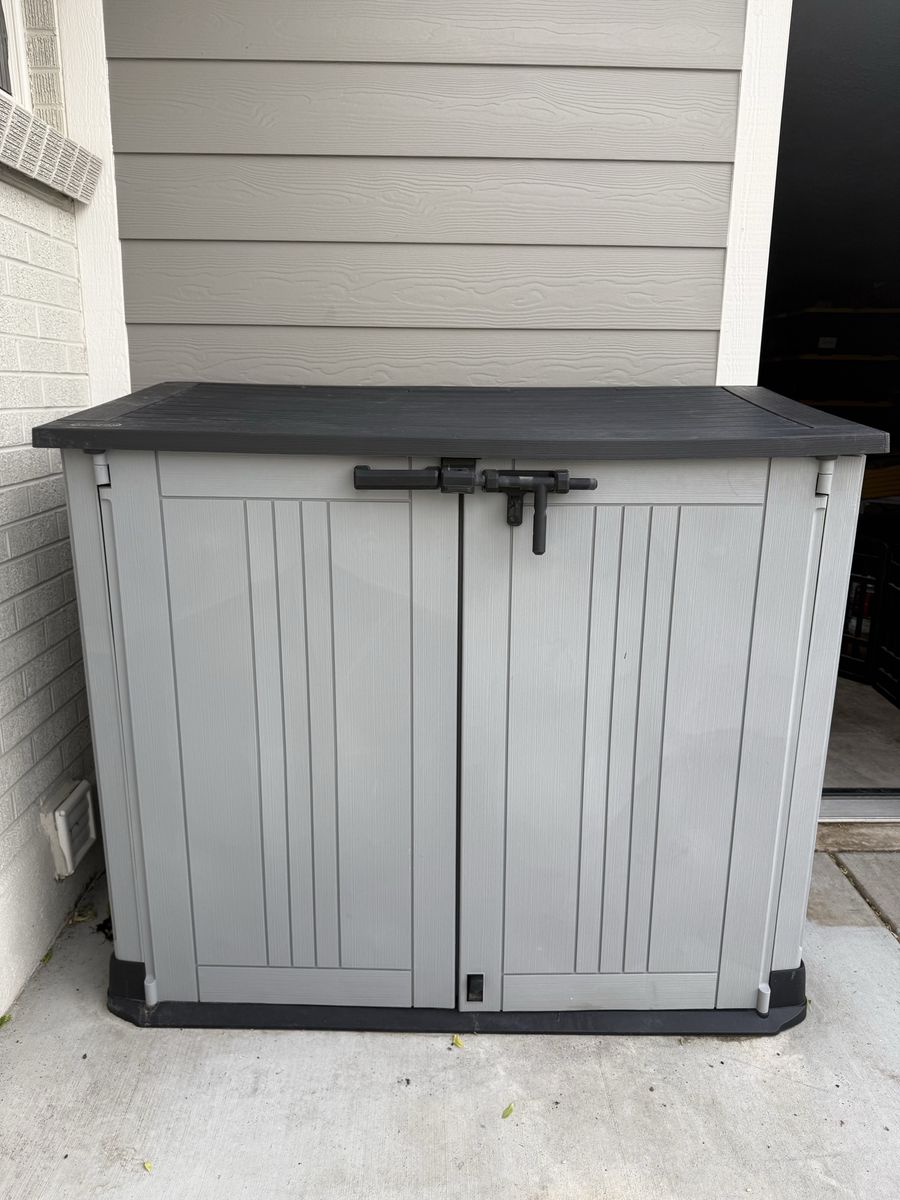 Keter Store-It-Out Prime 31 cu. ft. Outdoor Storage Shed - Gray / Black, Resin